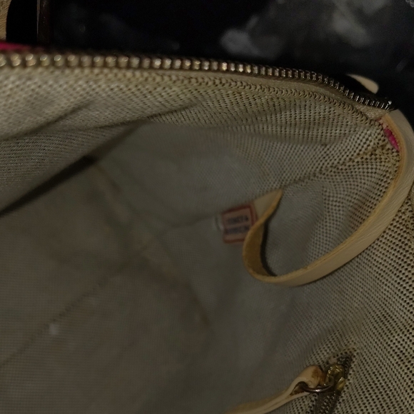 Dooney & Bourke Red Satchel with Tan Accents - Picture 9 of 16